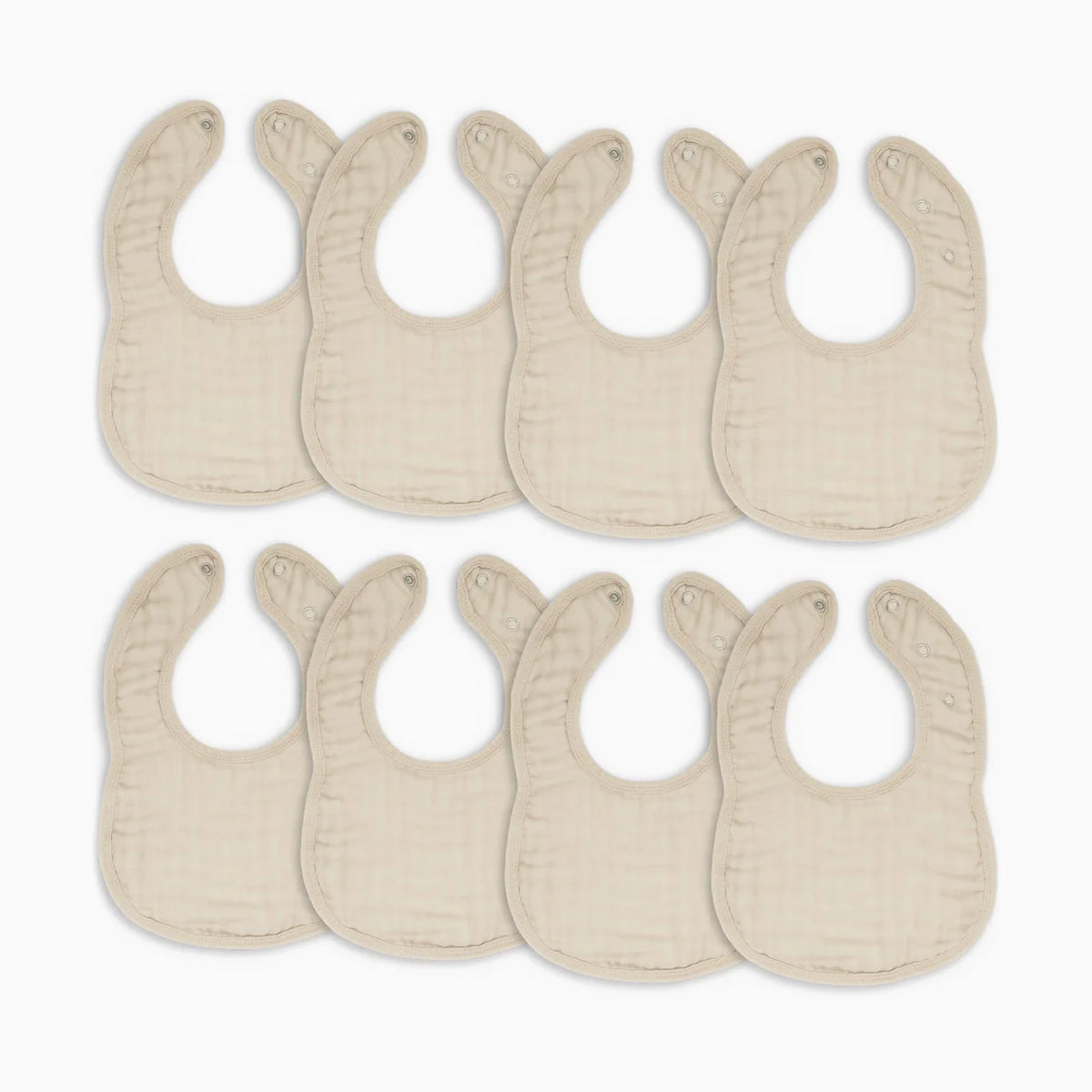 Muslin Bibs with Adjustable Snaps (8 Pack)