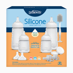 Options+ Wide-Neck Silicone Baby Bottle Set