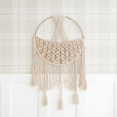 Macrame Toy Storage Basket with Tassels