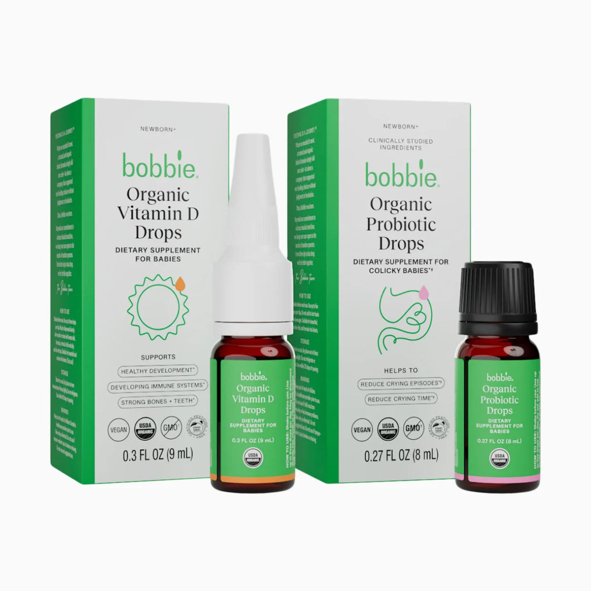 Boosties Bundle - Organic Vitamin D and Probiotic Drops