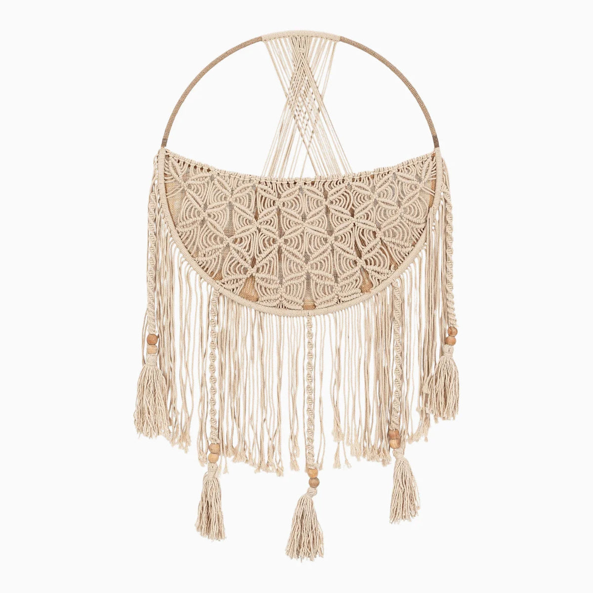 Macrame Toy Storage Basket with Tassels