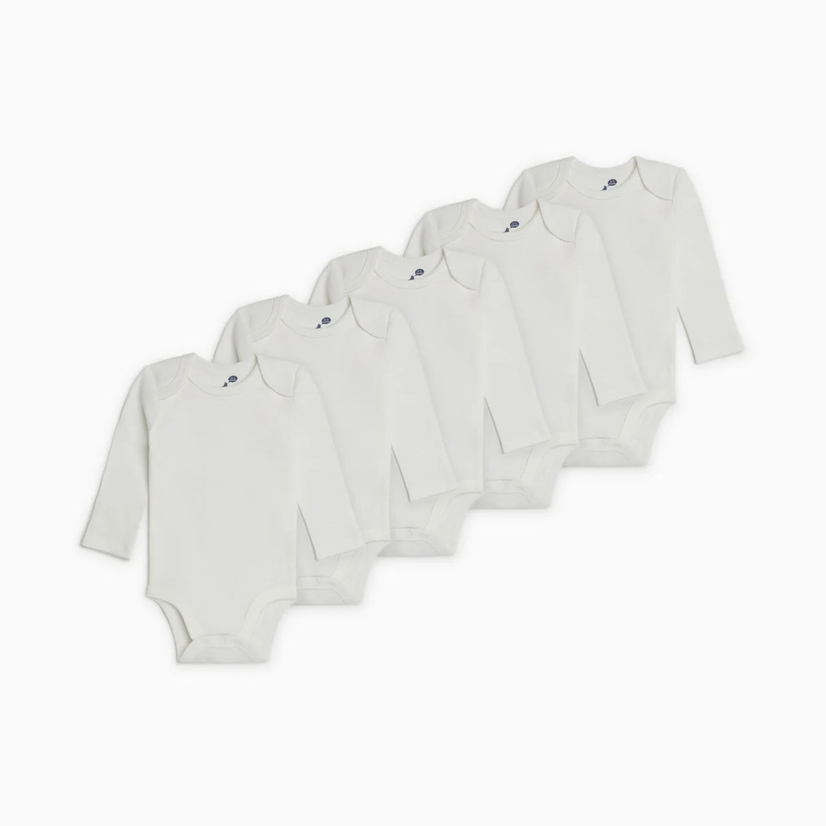Organic Cotton Long-Sleeve Solid Bodysuits (5 Pack)