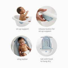 Wave 4-in-1 Bath Tub & Accessories Bundle