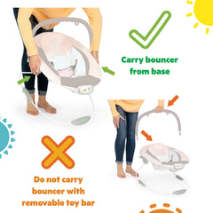 Playful Paradise Vibrating Baby Bouncer with Toys