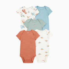 Short-Sleeve Bodysuits (5 Pack)