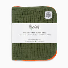 Muslin Cotton Burp Cloths (4-Pack)