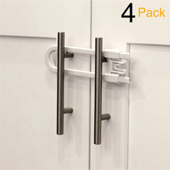 U Shape Sliding Cabinet Locks (4 Pack)