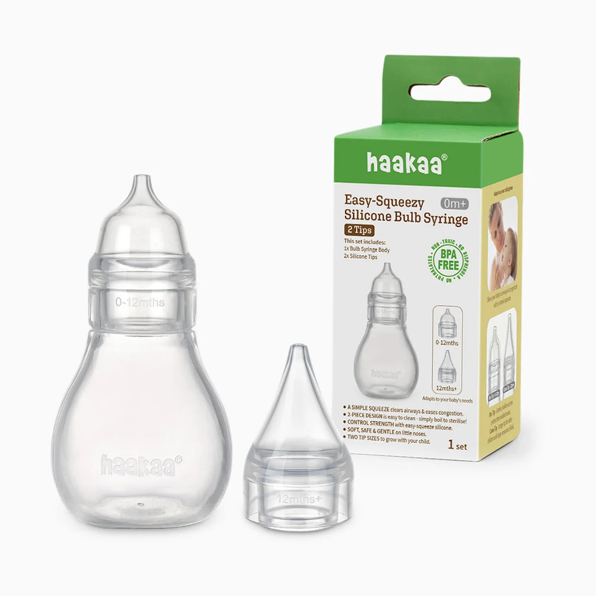 Easy-Squeezy Silicone Bulb Syringe - 2 Tips