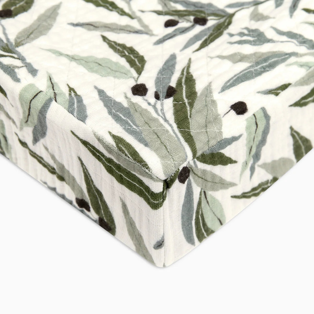 Quilted Changing Pad Cover in GOTS Certified Organic Muslin Cotton