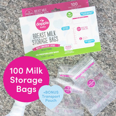 Temp-Sensing No-Leak Breast Milk Storage Bag with Easy Pour Spout