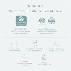 Waterproof Breathable Crib Mattress with Organic Pad